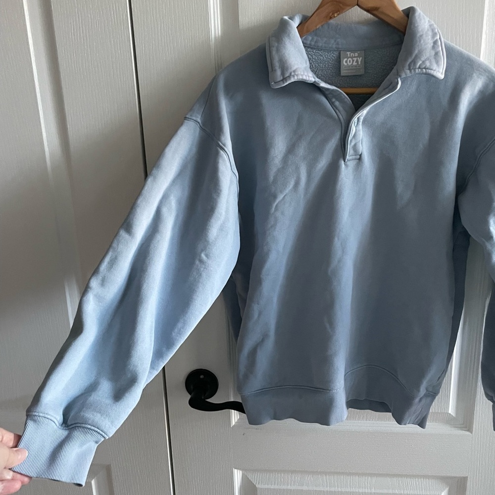 Tna Blue Cozy Fleece Pullover - Picture 2 of 6